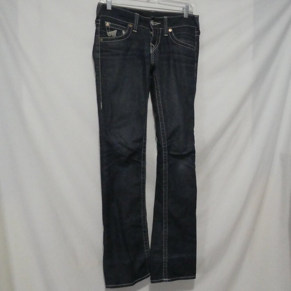 TRUE RELIGION BRAND JEANS | size 26 | Classic Dark Blue Straight Leg Denim Jeans